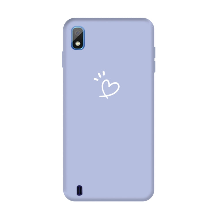 For Galaxy A10 Love Heart Pattern Frosted TPU Protective Case