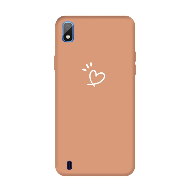 For Galaxy A10 Love Heart Pattern Frosted TPU Protective Case