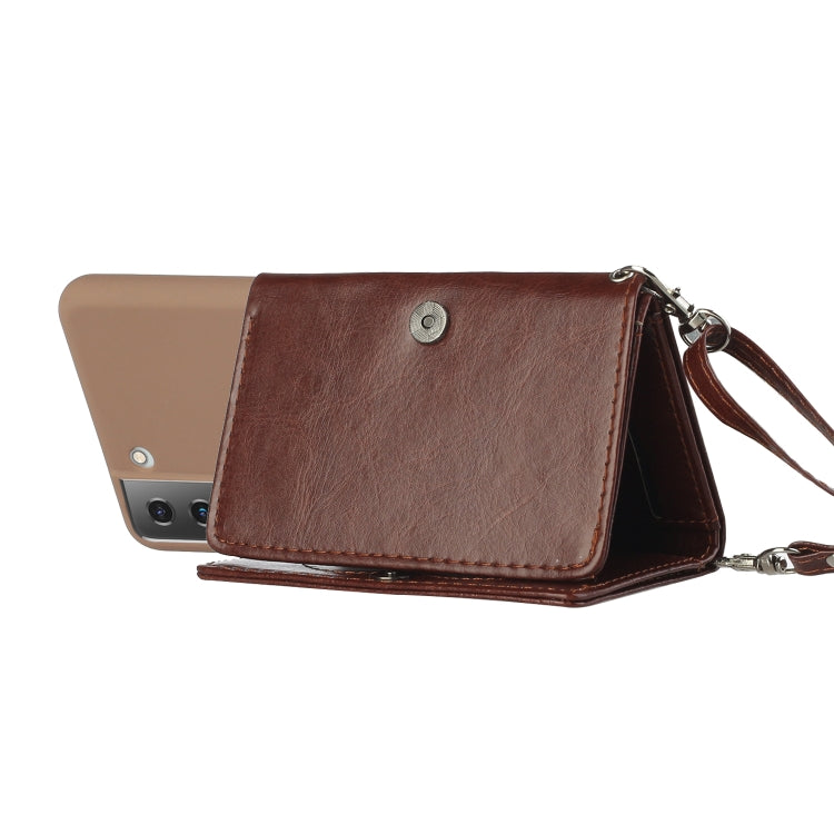For Samsung Galaxy S22 5G Crossbody Lanyard Wallet Card Bag Phone Case