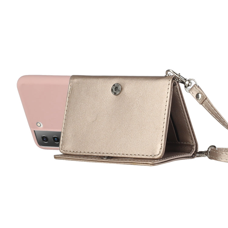 For Samsung Galaxy S22 5G Crossbody Lanyard Wallet Card Bag Phone Case