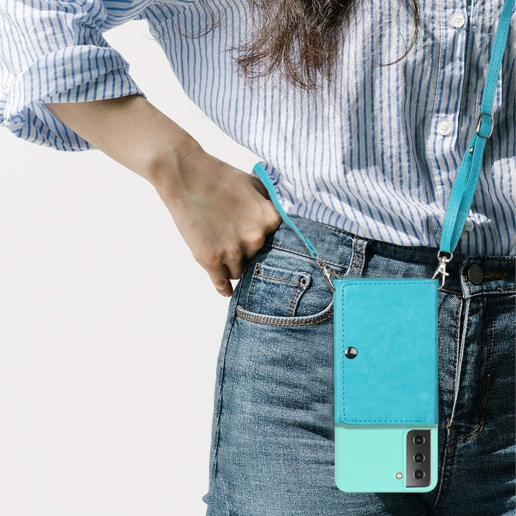 For Samsung Galaxy S22 5G Crossbody Lanyard Wallet Card Bag Phone Case