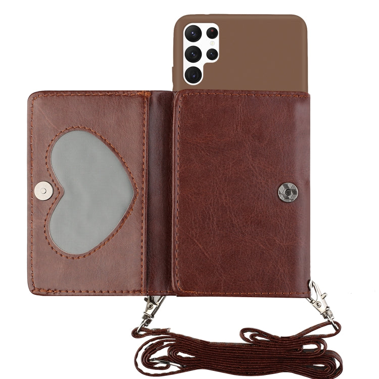 For Samsung Galaxy S22 Ultra 5G Crossbody Lanyard Wallet Card Bag Phone Case