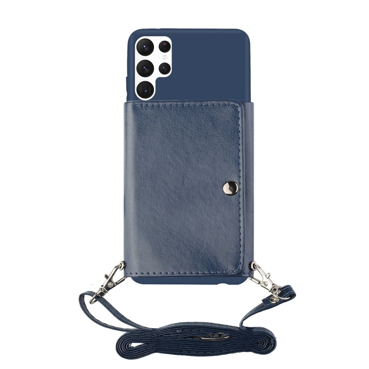 For Samsung Galaxy S22 Ultra 5G Crossbody Lanyard Wallet Card Bag Phone Case