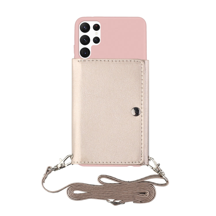 For Samsung Galaxy S22 Ultra 5G Crossbody Lanyard Wallet Card Bag Phone Case