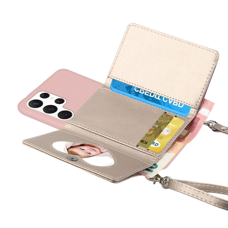 For Samsung Galaxy S22 Ultra 5G Crossbody Lanyard Wallet Card Bag Phone Case