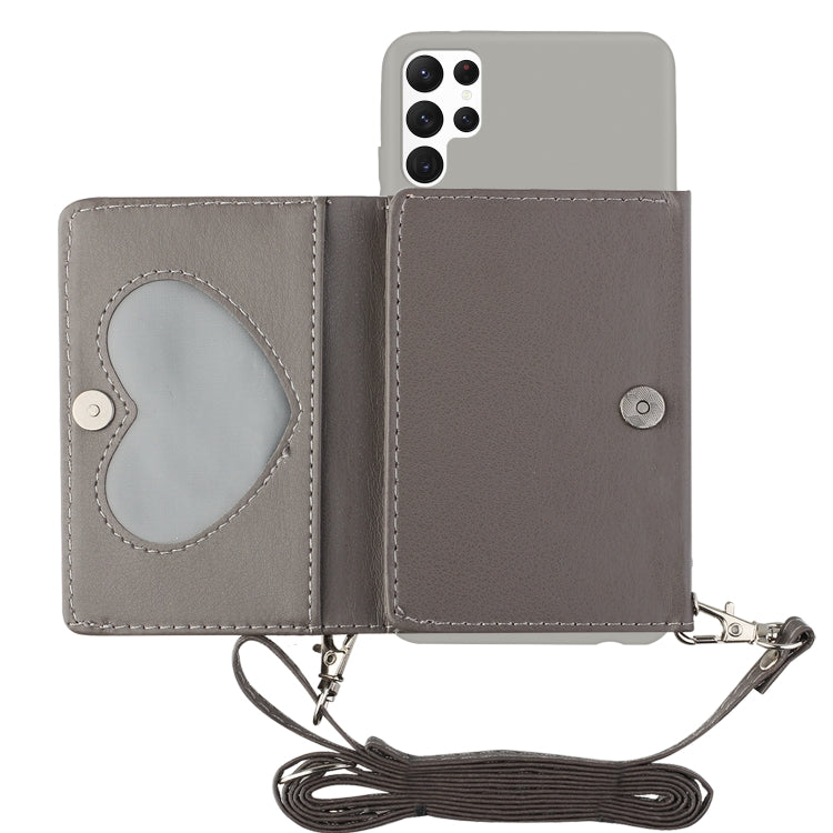 For Samsung Galaxy S22 Ultra 5G Crossbody Lanyard Wallet Card Bag Phone Case