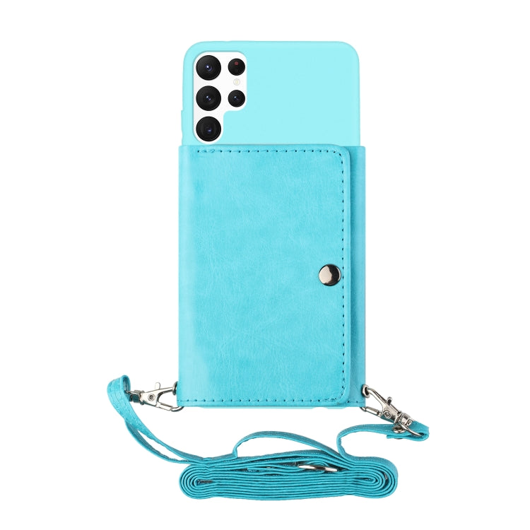 For Samsung Galaxy S22 Ultra 5G Crossbody Lanyard Wallet Card Bag Phone Case