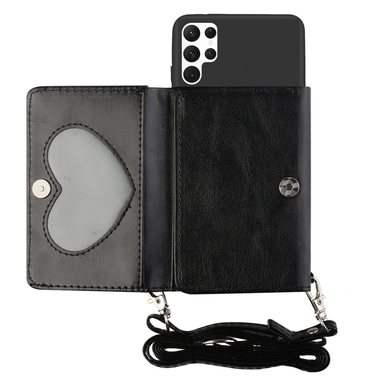 For Samsung Galaxy S22 Ultra 5G Crossbody Lanyard Wallet Card Bag Phone Case