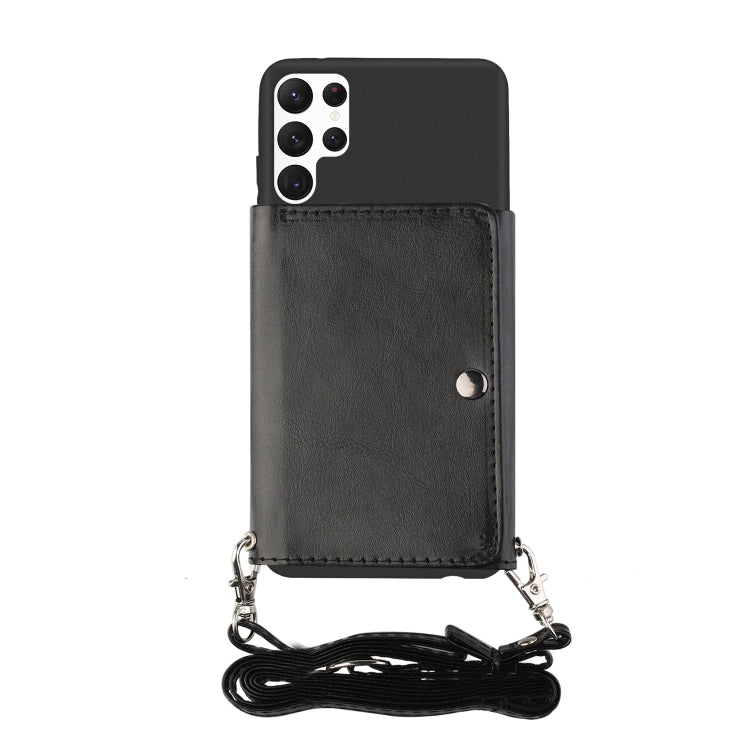 For Samsung Galaxy S22 Ultra 5G Crossbody Lanyard Wallet Card Bag Phone Case