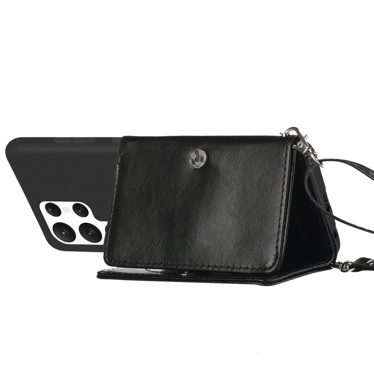For Samsung Galaxy S22 Ultra 5G Crossbody Lanyard Wallet Card Bag Phone Case