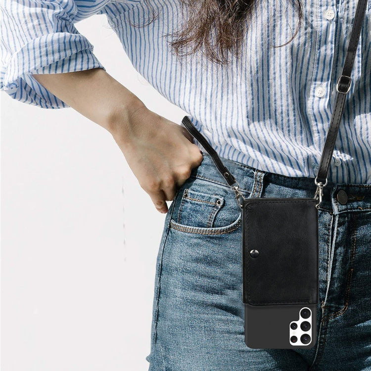 For Samsung Galaxy S22 Ultra 5G Crossbody Lanyard Wallet Card Bag Phone Case