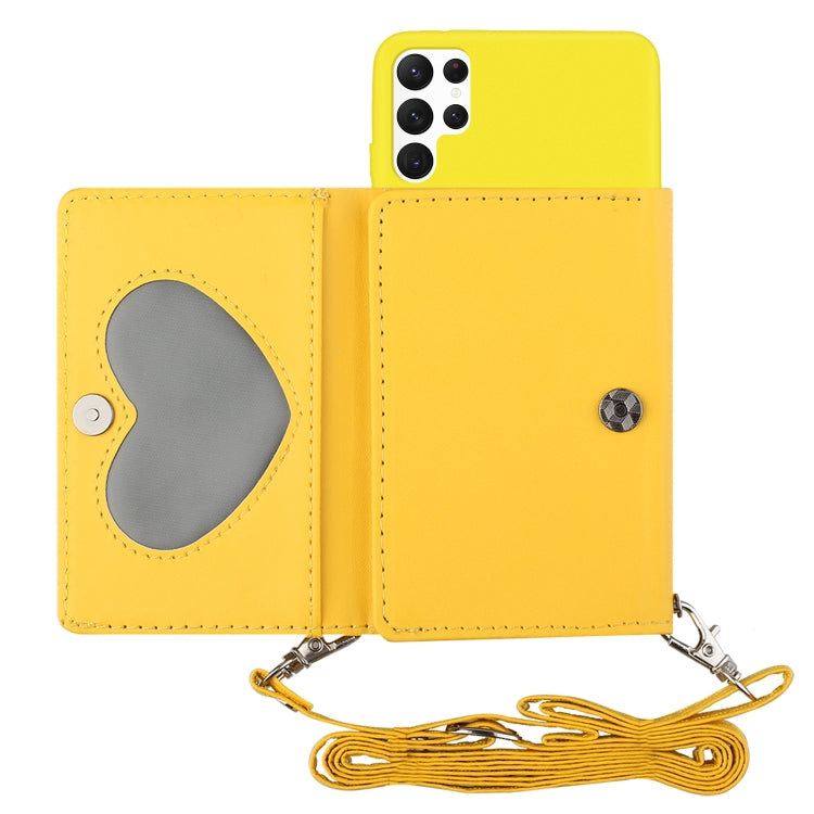 For Samsung Galaxy S22 Ultra 5G Crossbody Lanyard Wallet Card Bag Phone Case
