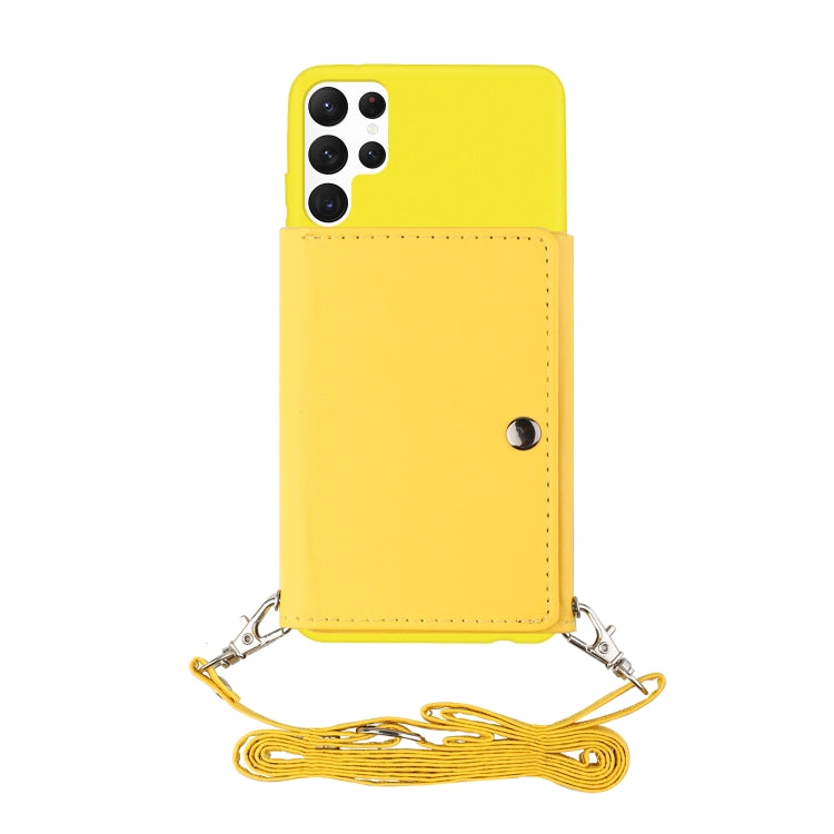 For Samsung Galaxy S22 Ultra 5G Crossbody Lanyard Wallet Card Bag Phone Case