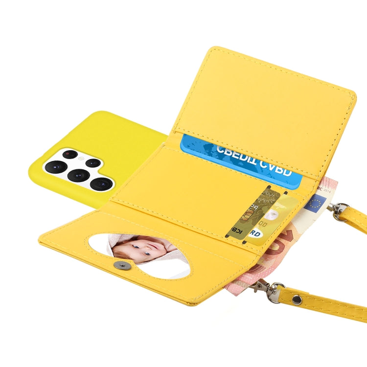 For Samsung Galaxy S22 Ultra 5G Crossbody Lanyard Wallet Card Bag Phone Case