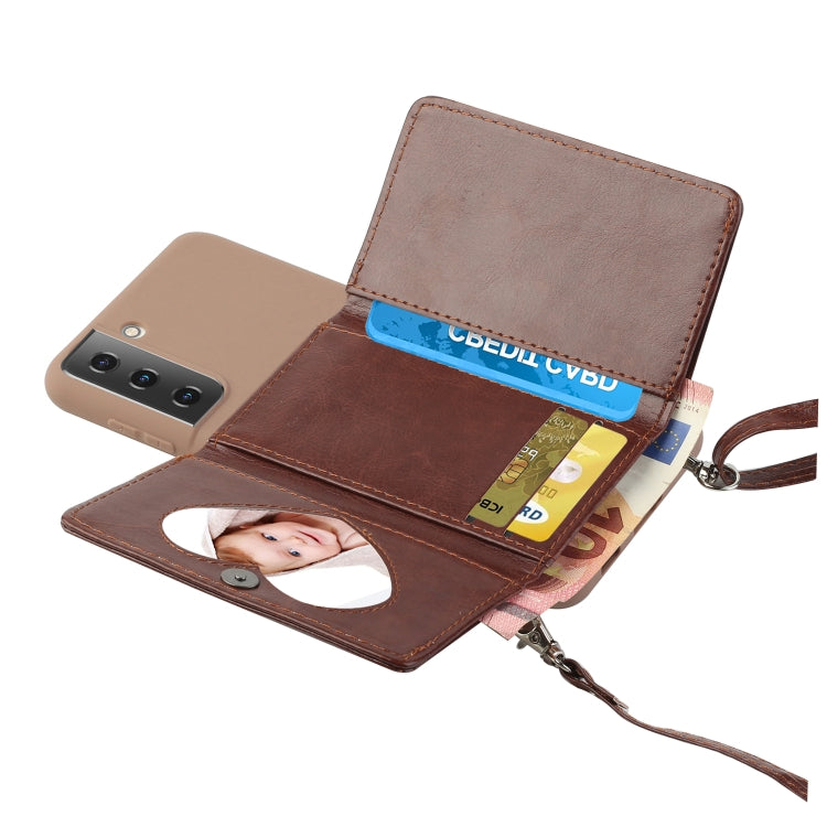 For Samsung Galaxy S22+ 5G Crossbody Lanyard Wallet Card Bag Phone Case