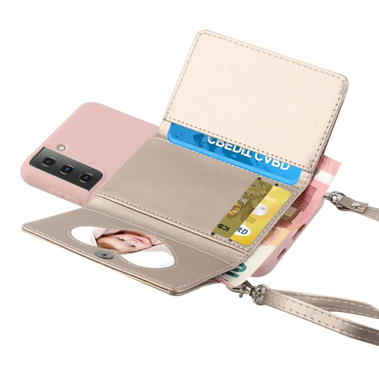For Samsung Galaxy S22+ 5G Crossbody Lanyard Wallet Card Bag Phone Case