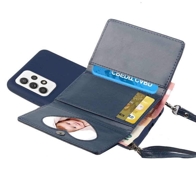 For Samsung Galaxy A73 5G Crossbody Lanyard Wallet Card Bag Phone Case