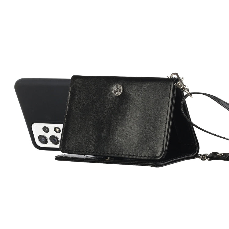 For Samsung Galaxy A73 5G Crossbody Lanyard Wallet Card Bag Phone Case