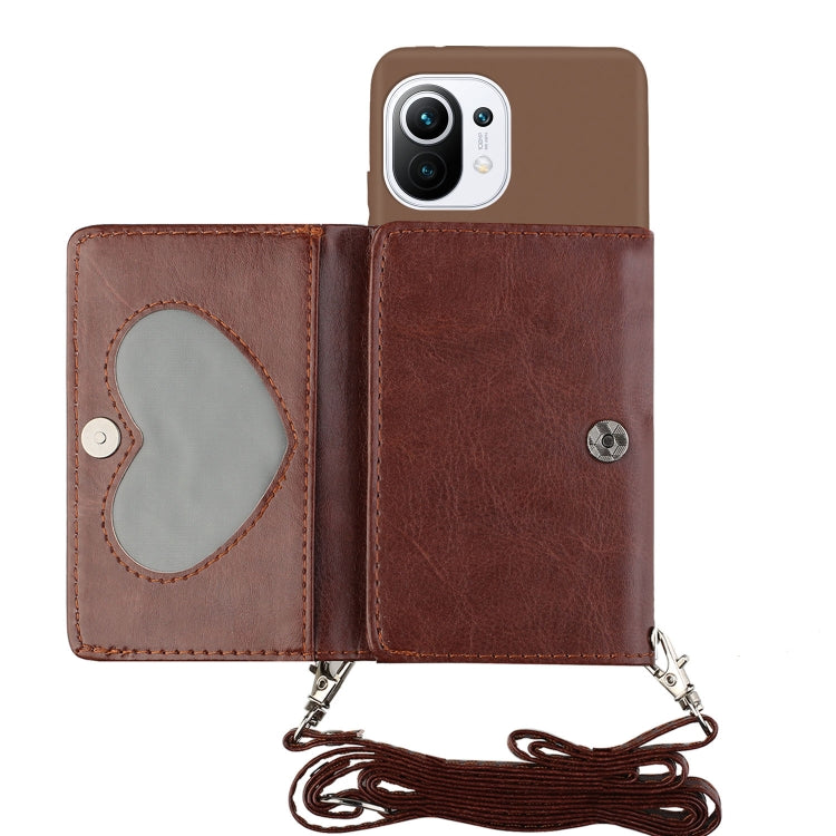 For Xiaomi Mi 11 Crossbody Lanyard Wallet Card Bag Phone Case