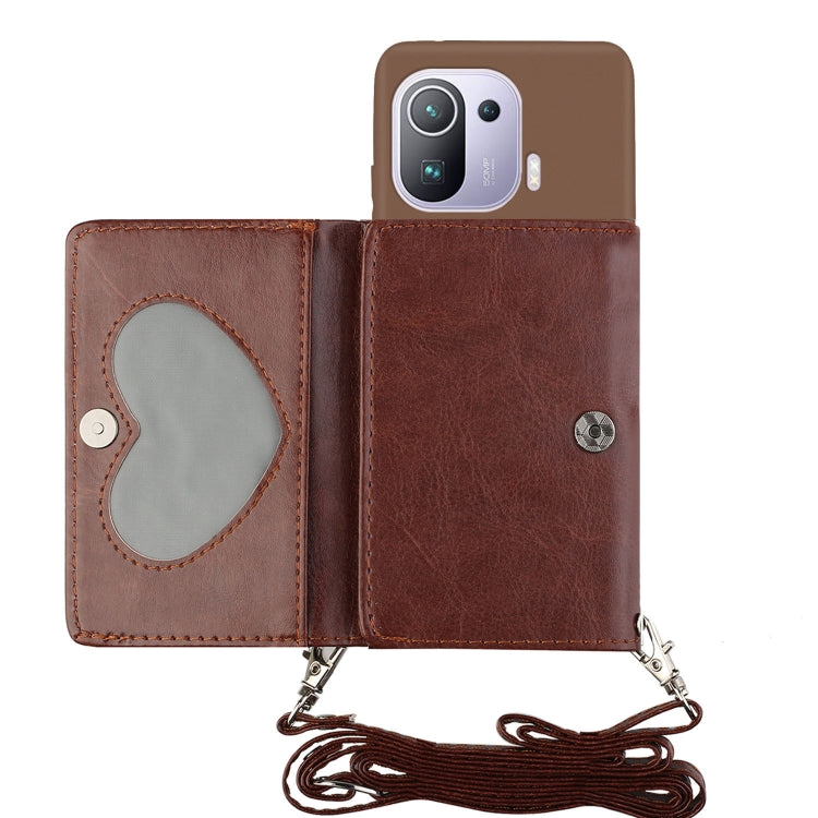 For Xiaomi Mi 11 Pro Crossbody Lanyard Wallet Card Bag Phone Case