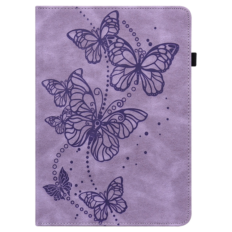 For Samsung Galaxy Tab A8 10.5 2021 Embossed Butterfly Pattern Leather Tablet Case