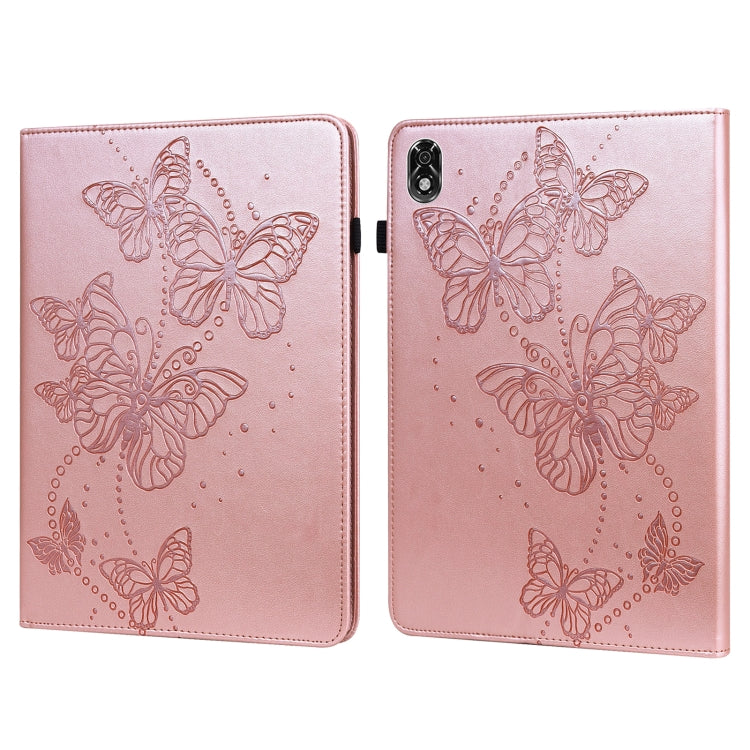 For Lenovo Legion Y700 Embossed Butterfly Pattern Leather Tablet Case
