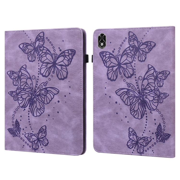 For Lenovo Legion Y700 Embossed Butterfly Pattern Leather Tablet Case