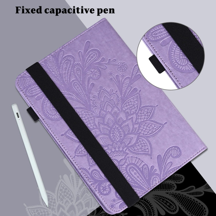 Lace Flower Embossing Pattern Leather Tablet Case For Huawei MatePad Pro 10.8 2021 / 2019