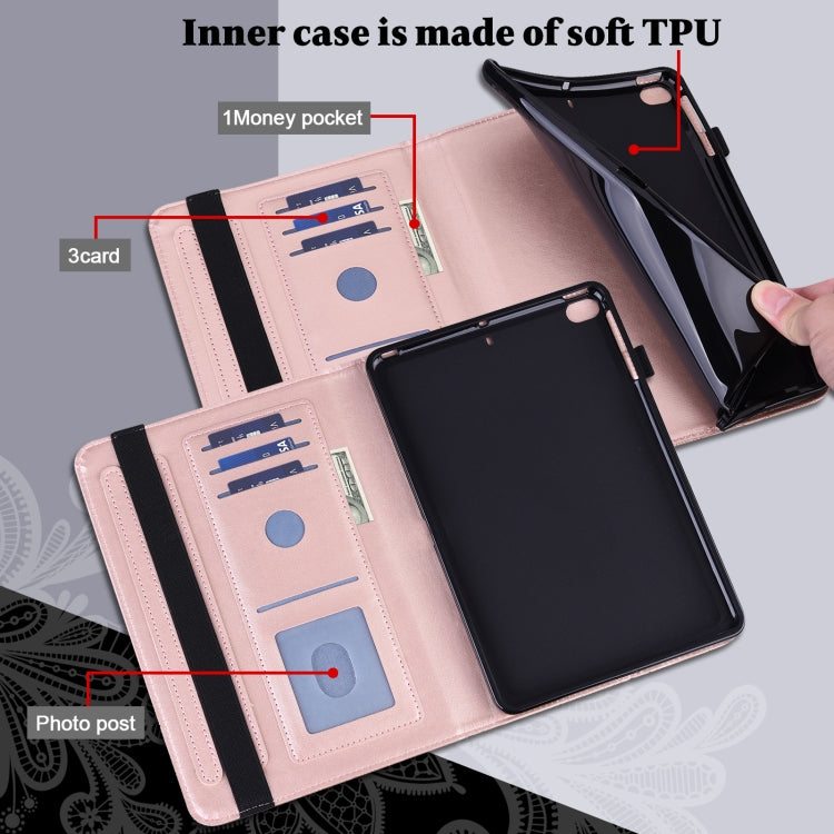 Lace Flower Embossing Pattern Leather Tablet Case For Lenovo Tab K10