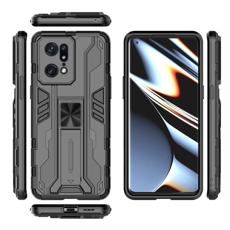 For OPPO Find X5 Pro Supersonic PC + TPU Shock-proof Protective Phone Case with Holder