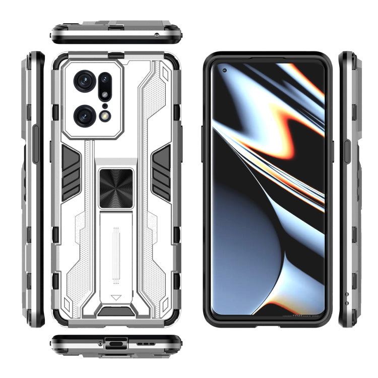 For OPPO Find X5 Pro Supersonic PC + TPU Shock-proof Protective Phone Case with Holder