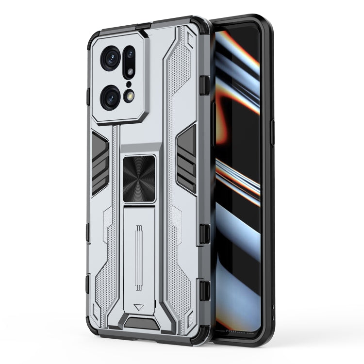 For OPPO Find X5 Pro Supersonic PC + TPU Shock-proof Protective Phone Case with Holder