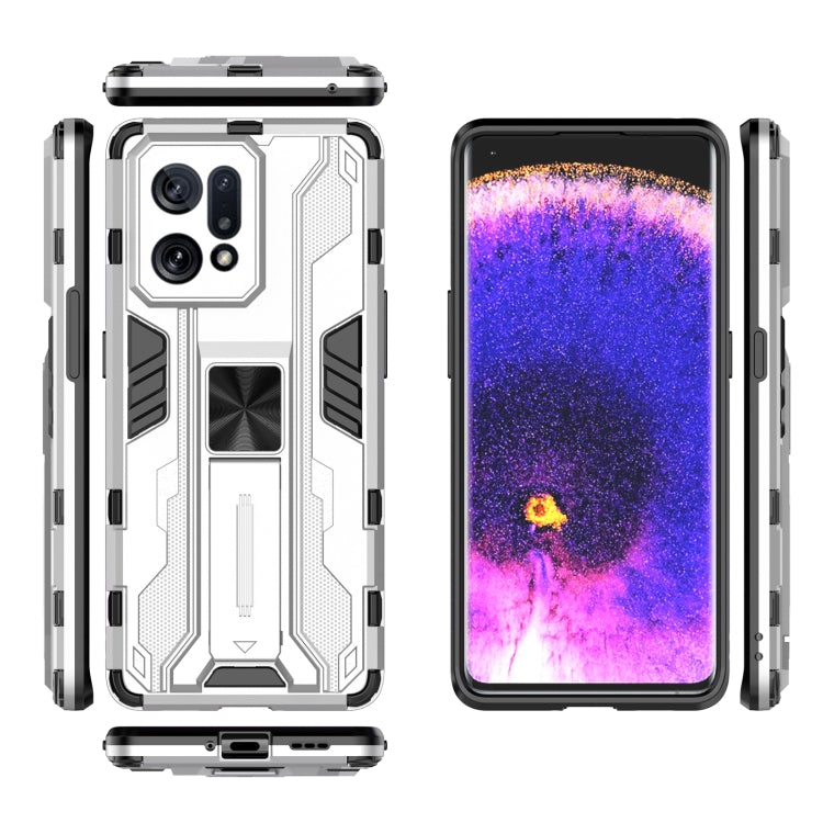 For OPPO Find X5 Supersonic PC + TPU Shock-proof Protective Phone Case with Holder