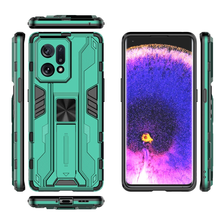For OPPO Find X5 Supersonic PC + TPU Shock-proof Protective Phone Case with Holder