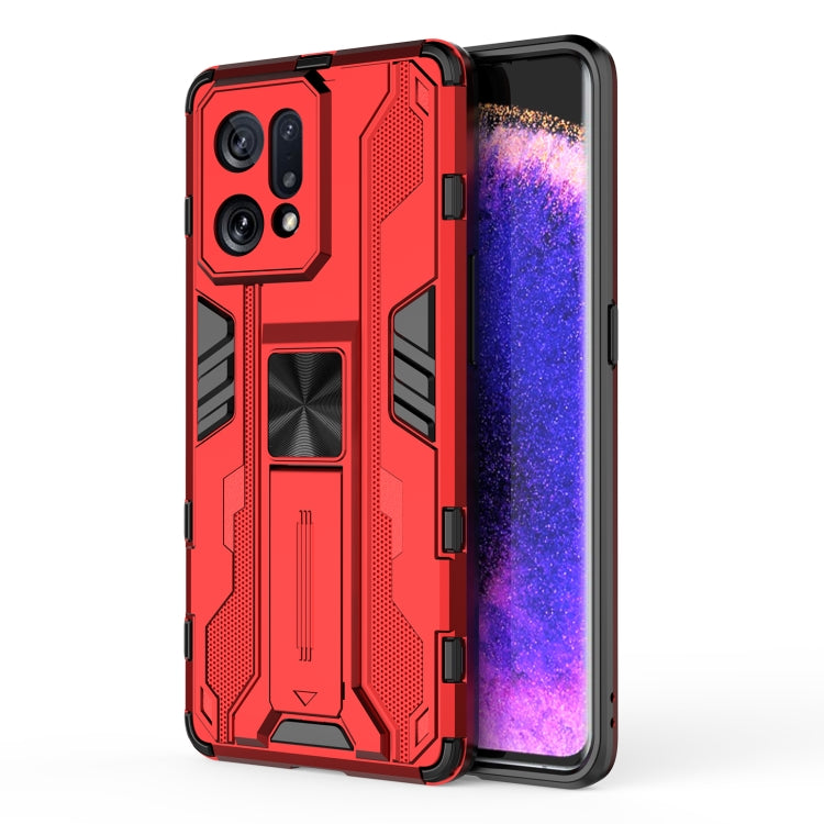 For OPPO Find X5 Supersonic PC + TPU Shock-proof Protective Phone Case with Holder