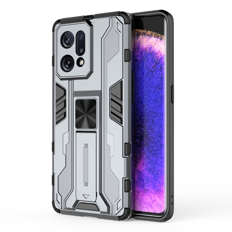 For OPPO Find X5 Supersonic PC + TPU Shock-proof Protective Phone Case with Holder