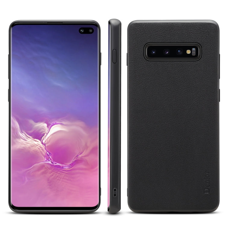 For Galaxy S10 Plus Denior V7 Luxury Car Cowhide Leather Ultrathin Protective Case
