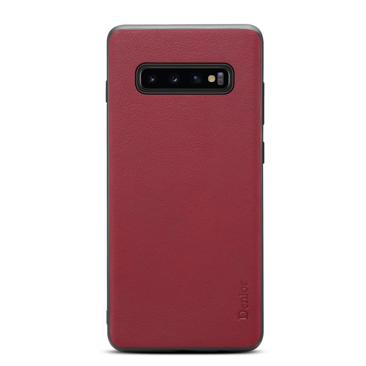 For Galaxy S10 Plus Denior V7 Luxury Car Cowhide Leather Ultrathin Protective Case