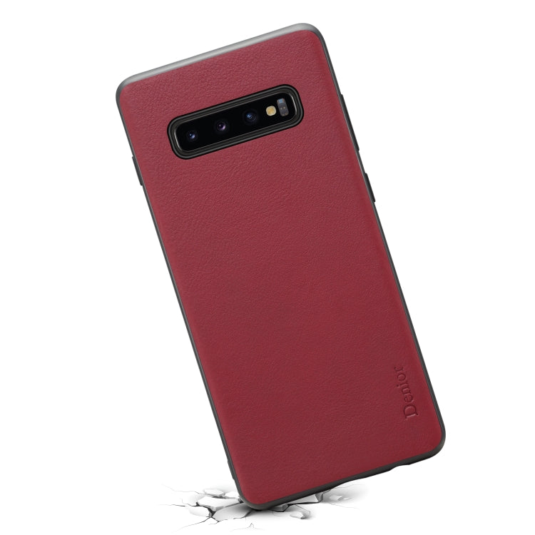 For Galaxy S10 Plus Denior V7 Luxury Car Cowhide Leather Ultrathin Protective Case