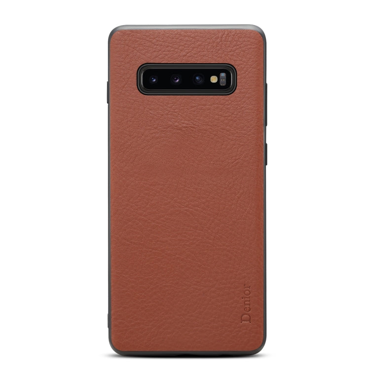 For Galaxy S10 Plus Denior V7 Luxury Car Cowhide Leather Ultrathin Protective Case