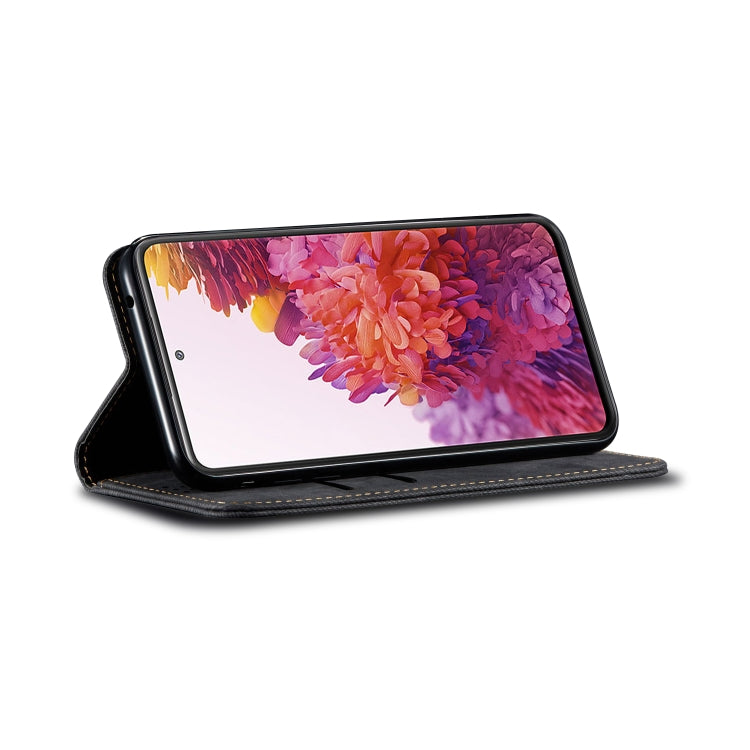 For Samsung Galaxy S20 FE 5G & 4G / S20 Fan Edition / S20 Lite / S20 FE 2022 Denim Texture Casual Style Leather Phone Case