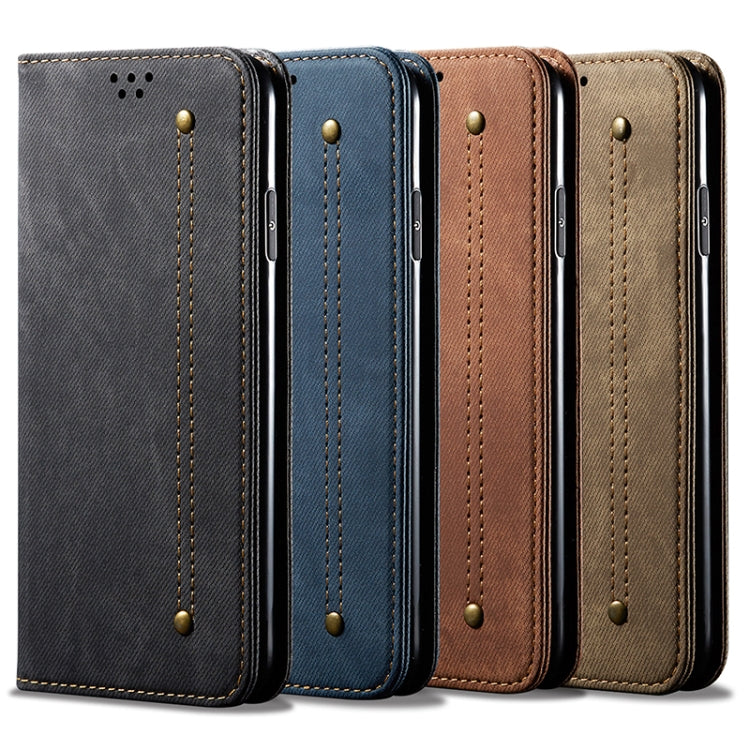For Samsung Galaxy S20 FE 5G & 4G / S20 Fan Edition / S20 Lite / S20 FE 2022 Denim Texture Casual Style Leather Phone Case