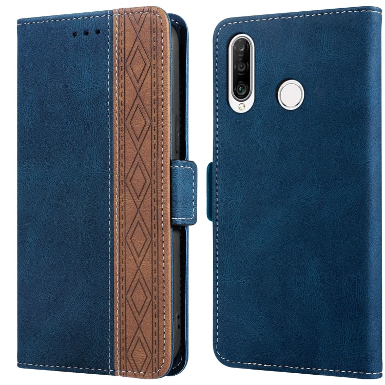 For Huawei P30 Lite Stitching Side-Magnetic RFID Leather Phone Case