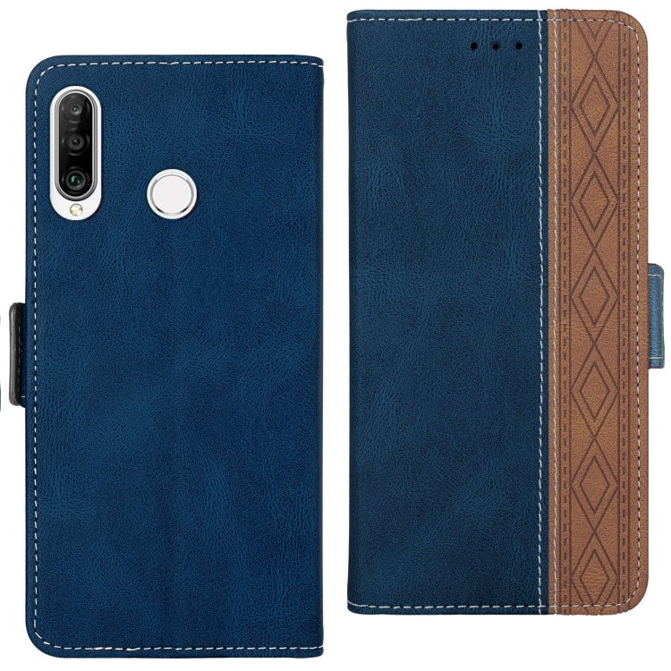 For Huawei P30 Lite Stitching Side-Magnetic RFID Leather Phone Case
