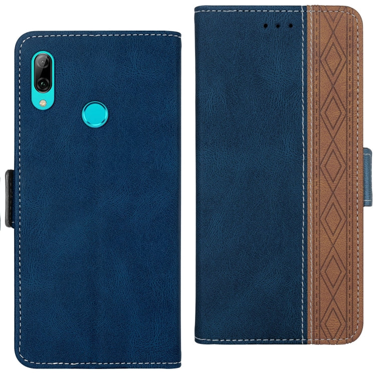 For Huawei Y6 2019 Stitching Side-Magnetic RFID Leather Phone Case