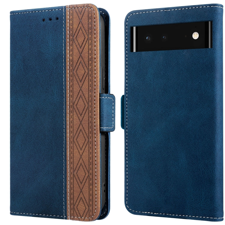 For Google Pixel 6 Stitching Side-Magnetic RFID Leather Phone Case