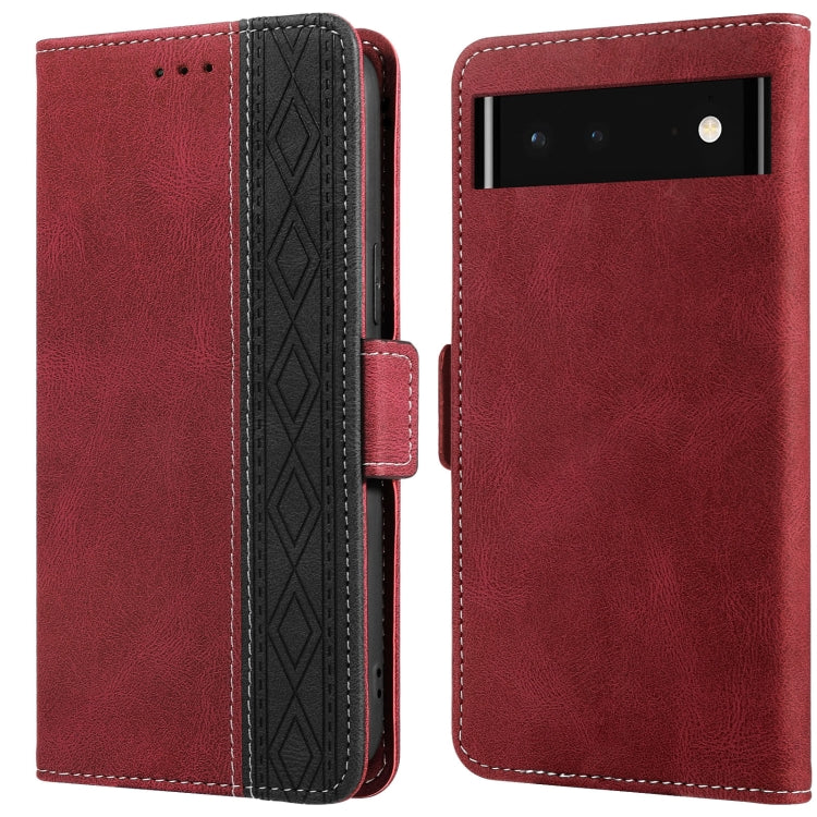 For Google Pixel 6 Stitching Side-Magnetic RFID Leather Phone Case