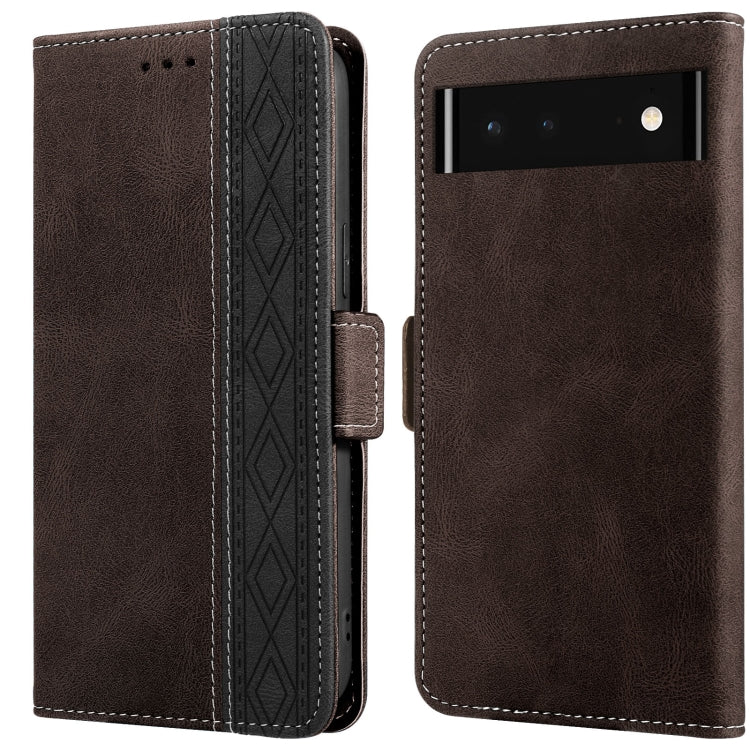 For Google Pixel 6 Stitching Side-Magnetic RFID Leather Phone Case