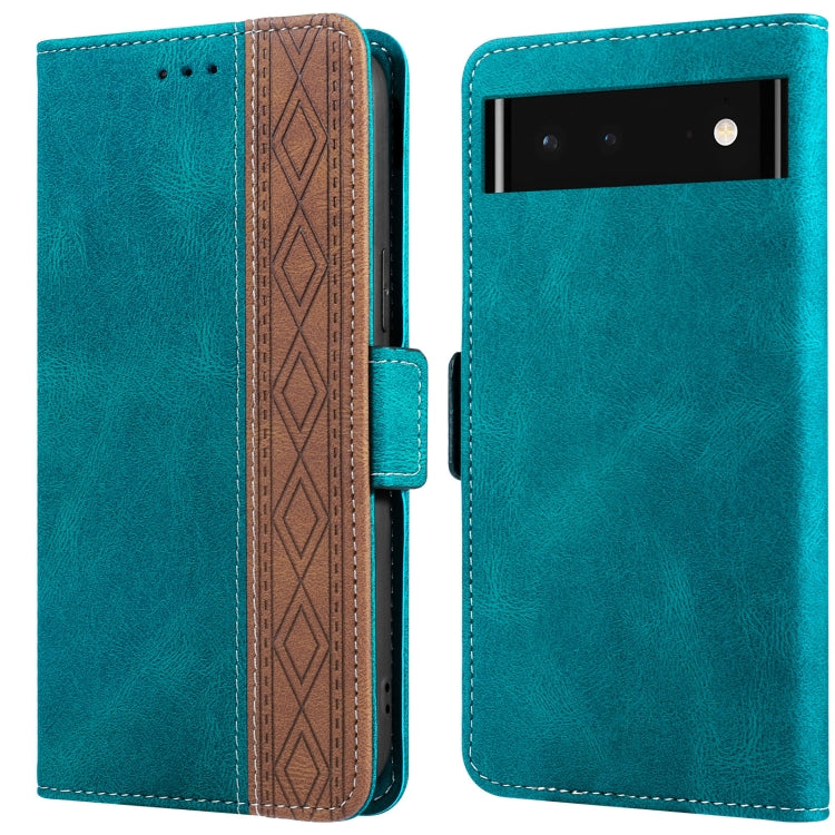 For Google Pixel 6 Stitching Side-Magnetic RFID Leather Phone Case