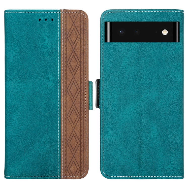 For Google Pixel 6 Stitching Side-Magnetic RFID Leather Phone Case